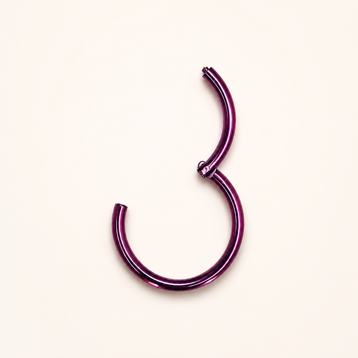 Fuchsia Titanium Segment Clicker Ring