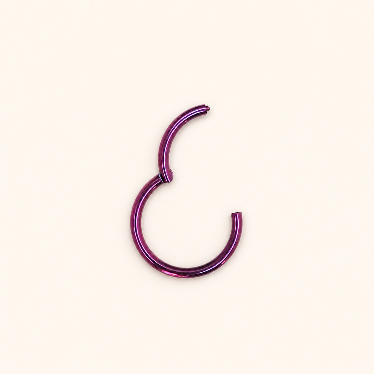 Fuchsia Titanium Segment Clicker Ring