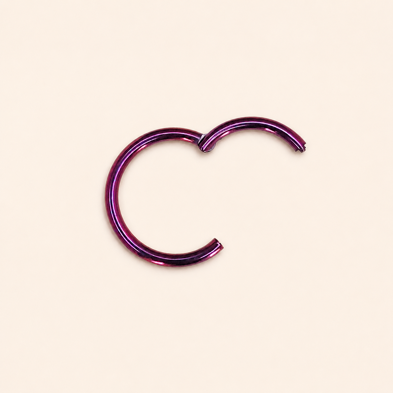 Fuchsia Titanium Segment Clicker Ring