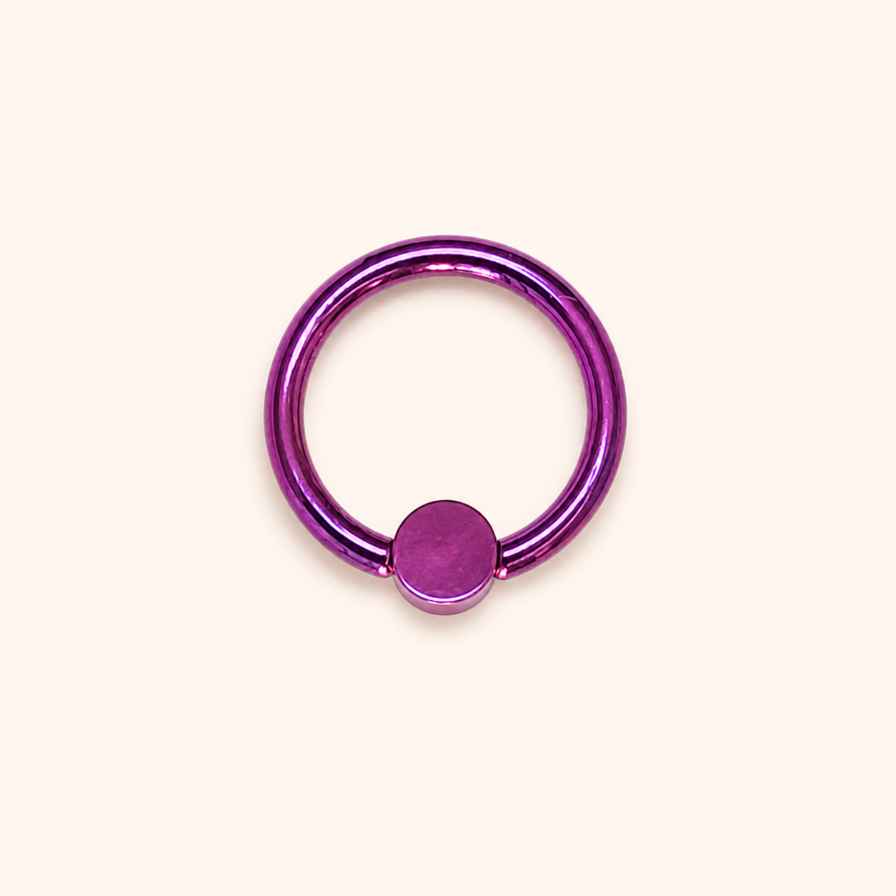 Fuchsia Titanium 3 mm CZ Captive Bead Ring