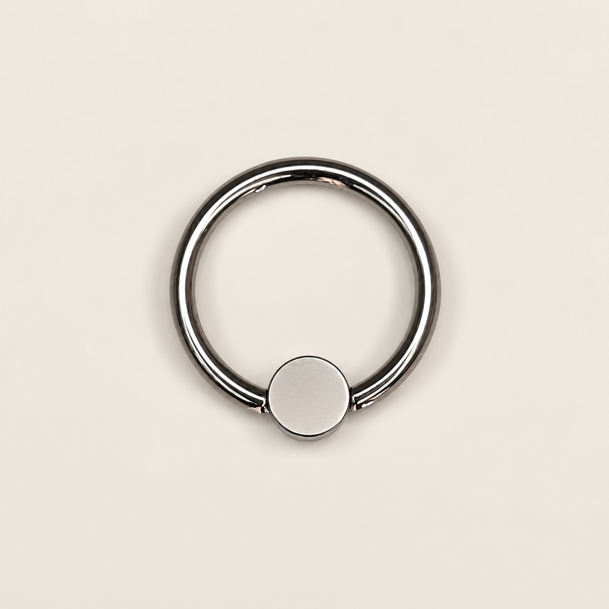 Silver Titanium 3 mm CZ Captive Bead Ring