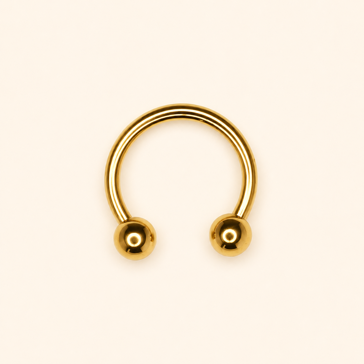 Gold Titanium Circular Barbell