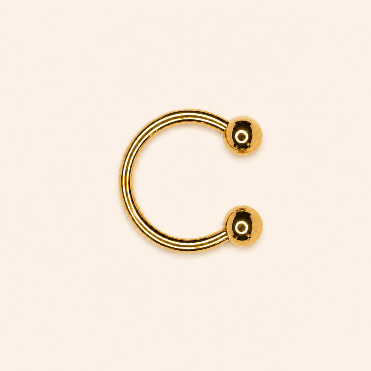 Gold Titanium Circular Barbell