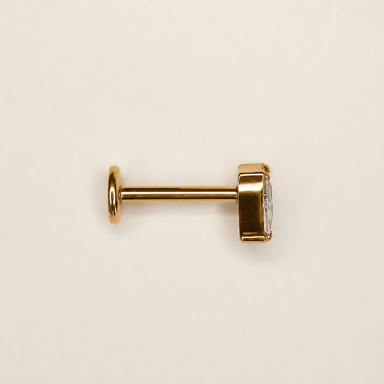 Gold Titanium Kite CZ Labret