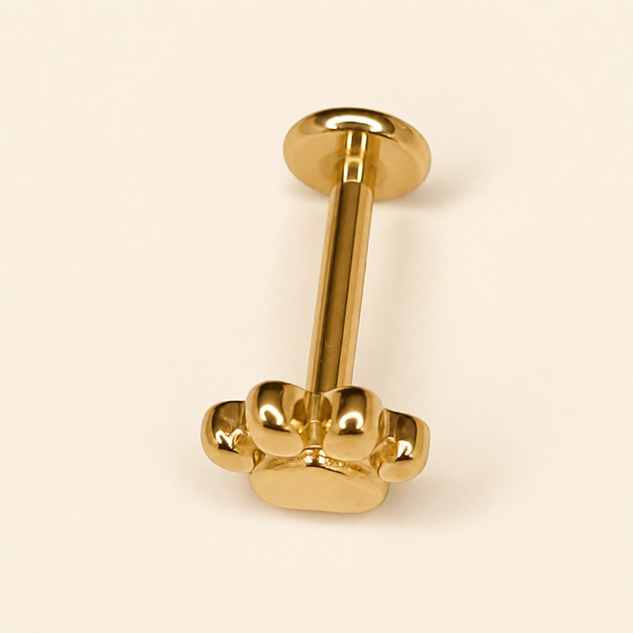 Gold Titanium Paw Labret