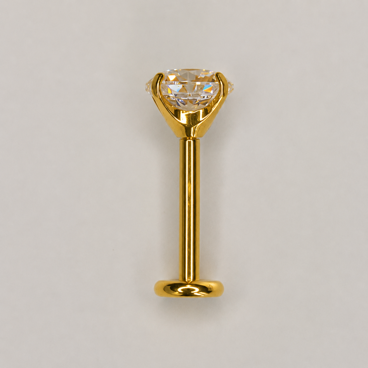 Gold Titanium 5 mm CZ Labret