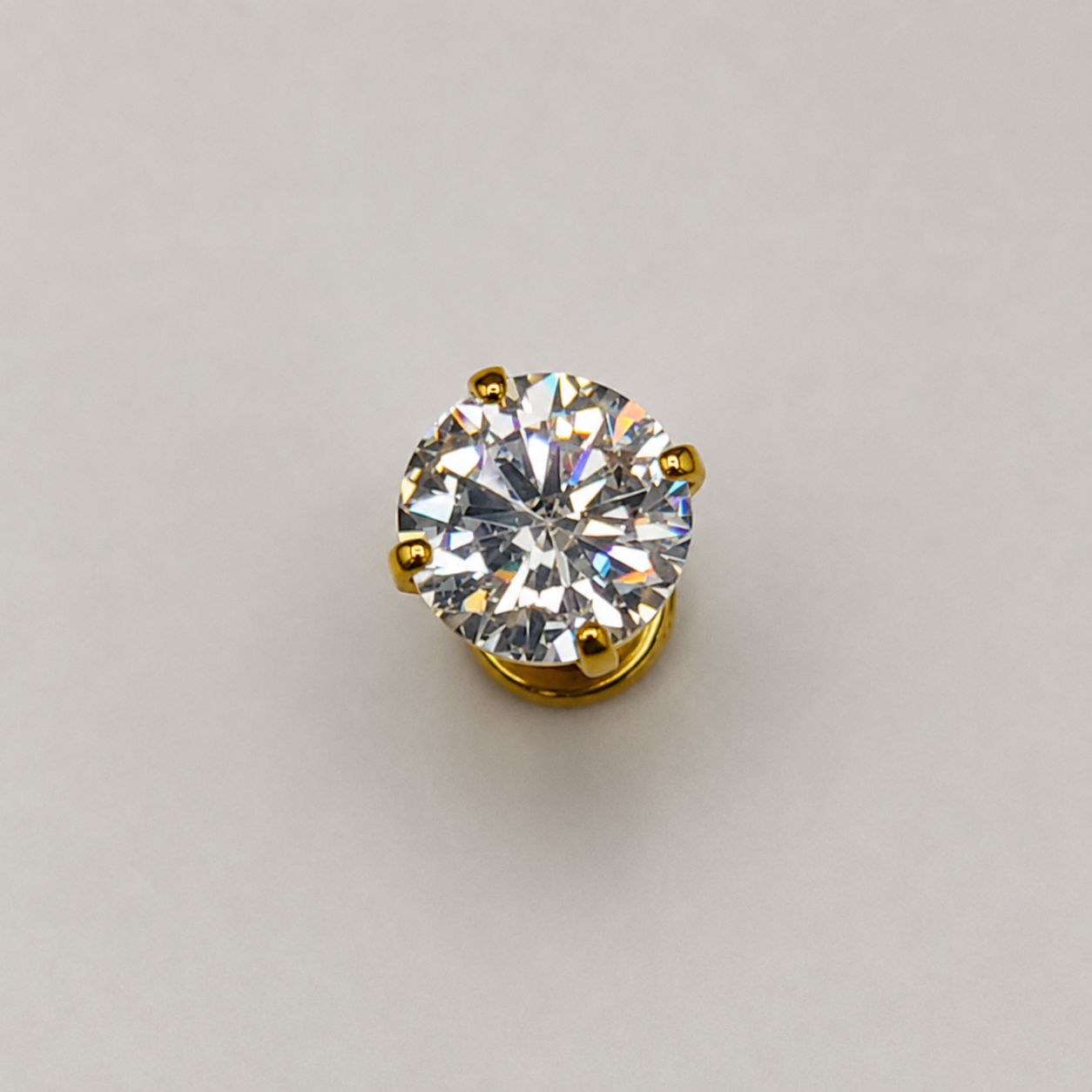 Gold Titanium 5 mm CZ Labret