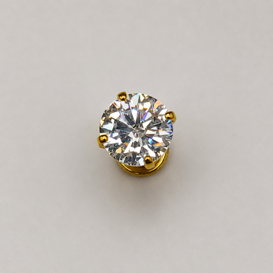 Gold Titanium 5 mm CZ Labret