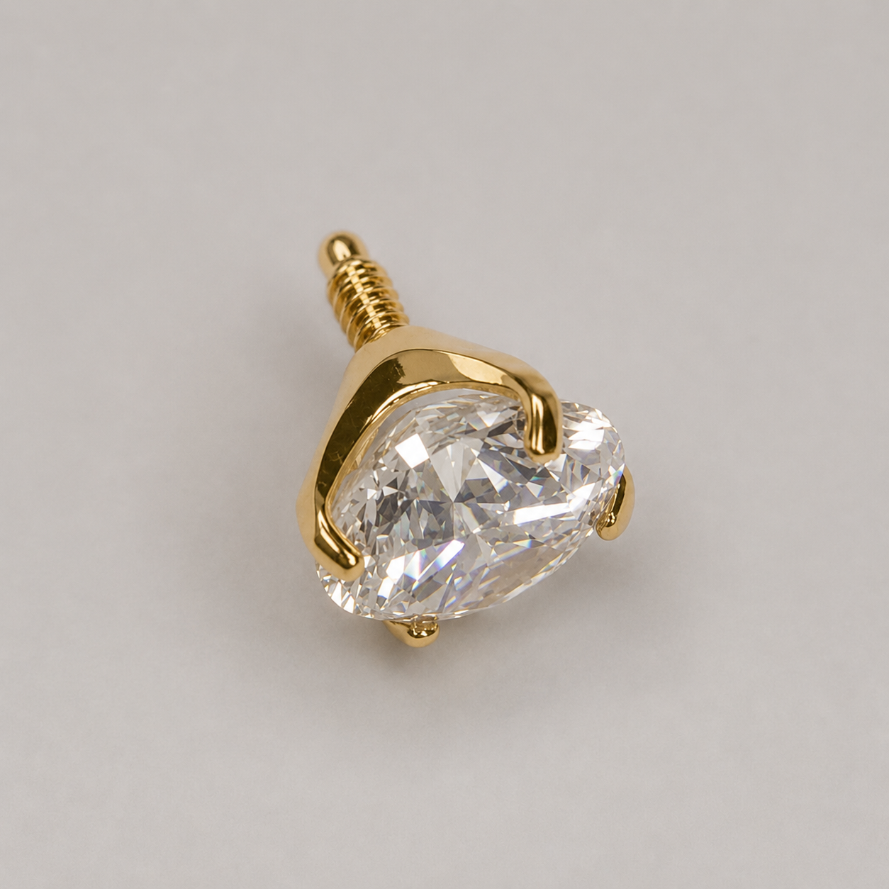 Gold Titanium 5 mm CZ Labret
