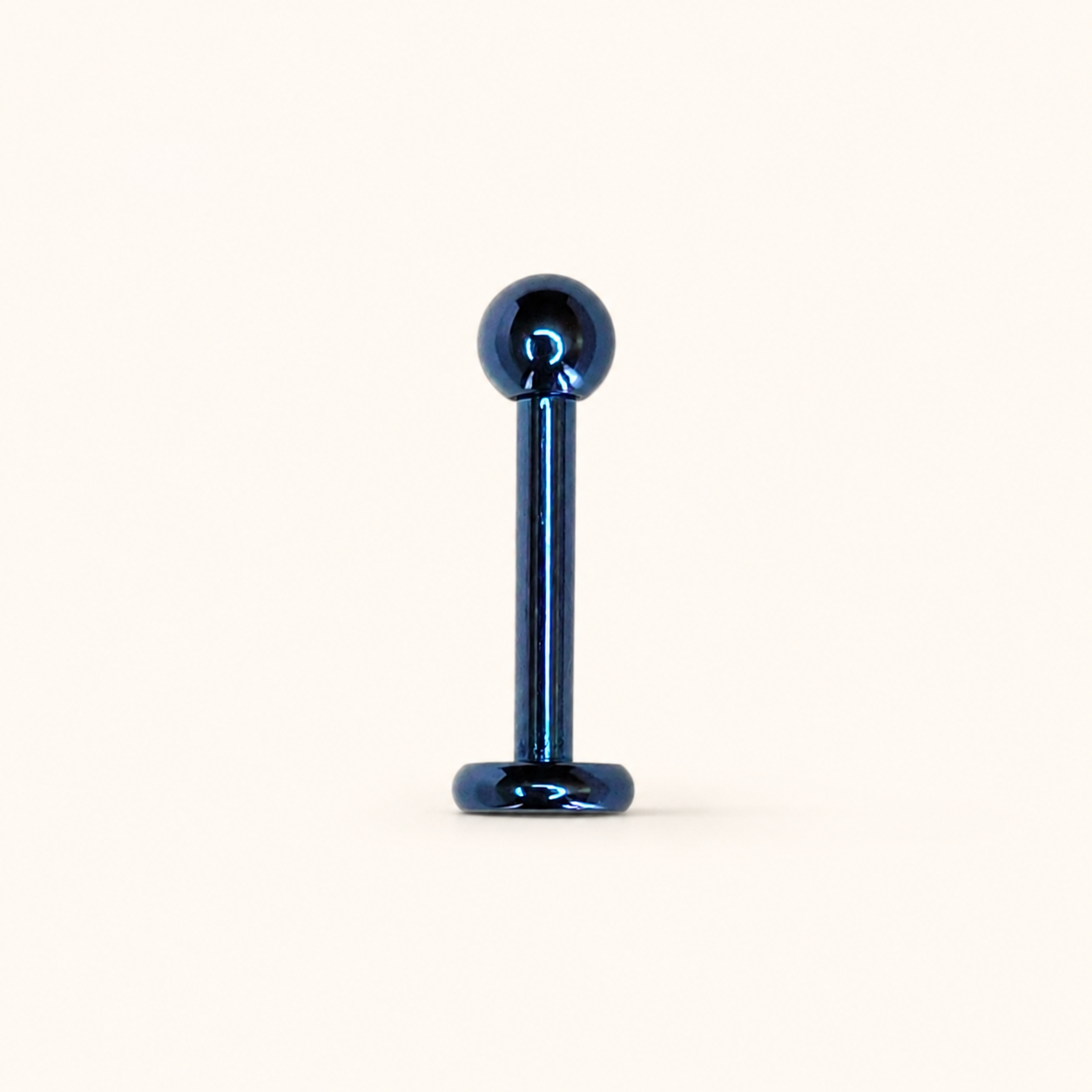Medium Blue Titanium 3 mm Ball Labret