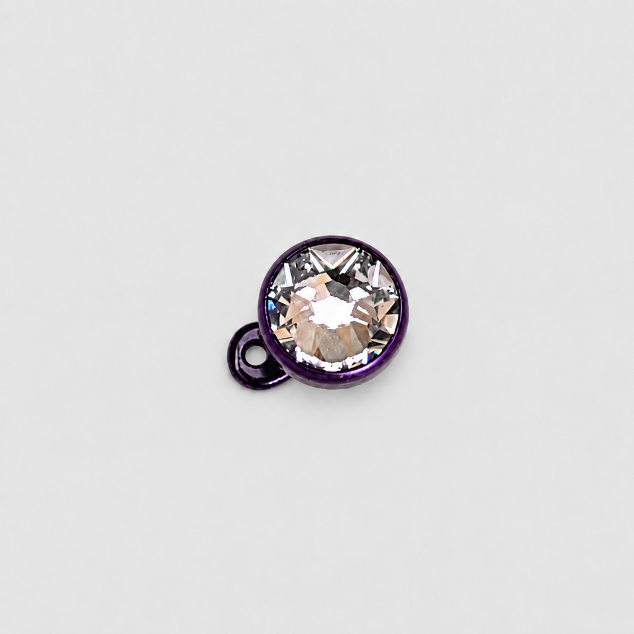 Dark Purple Titanium 5 mm CZ Microdermal