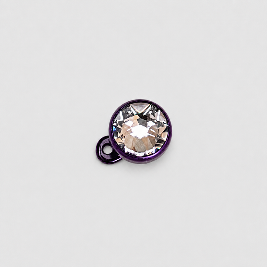 Dark Purple Titanium 5 mm CZ Microdermal