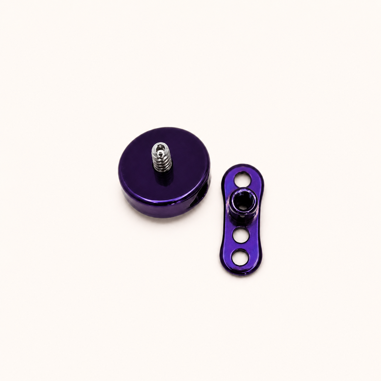 Dark Purple Titanium 5 mm CZ Microdermal