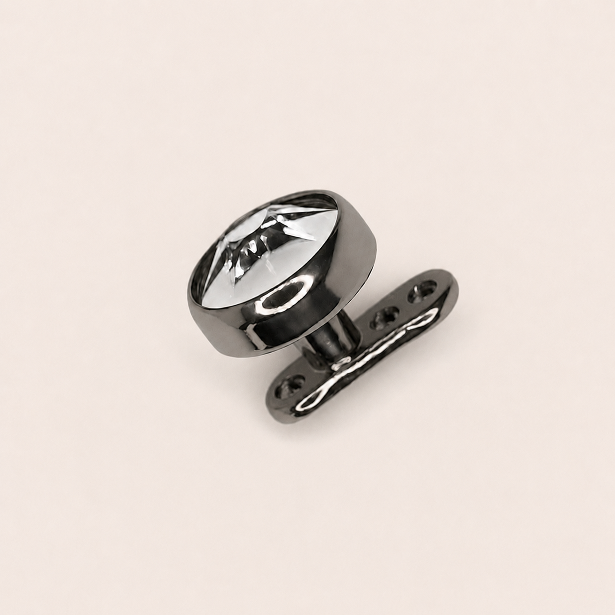 Silver Titanium CZ Microdermal Anchor
