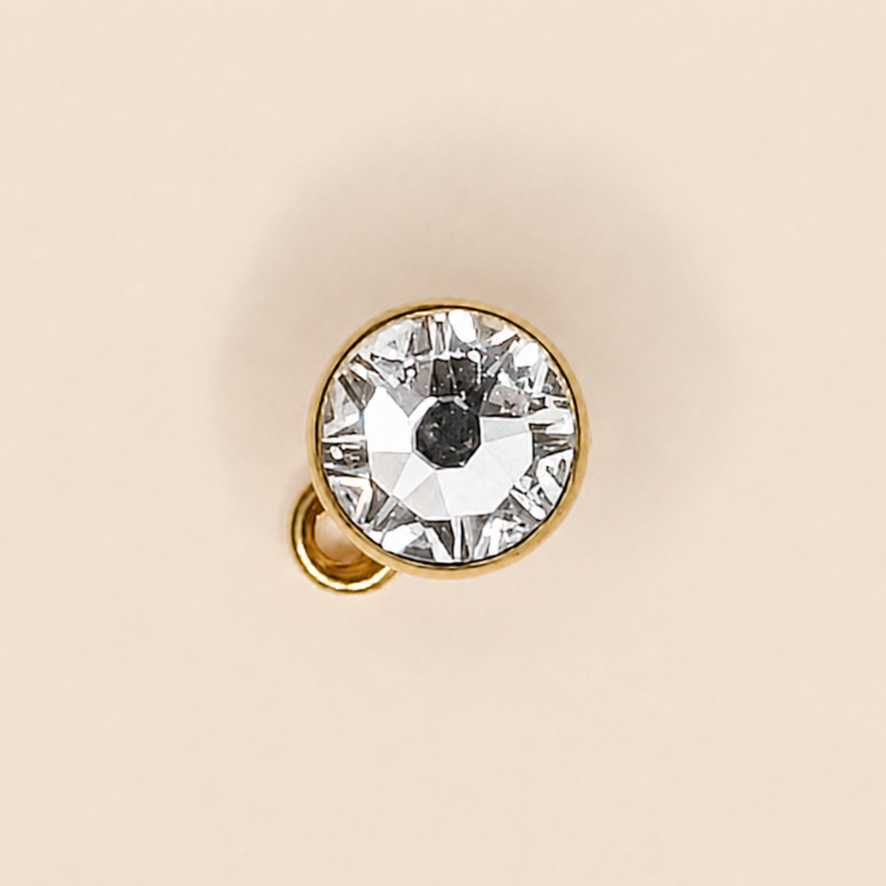 Gold Titanium CZ Microdermal Anchor