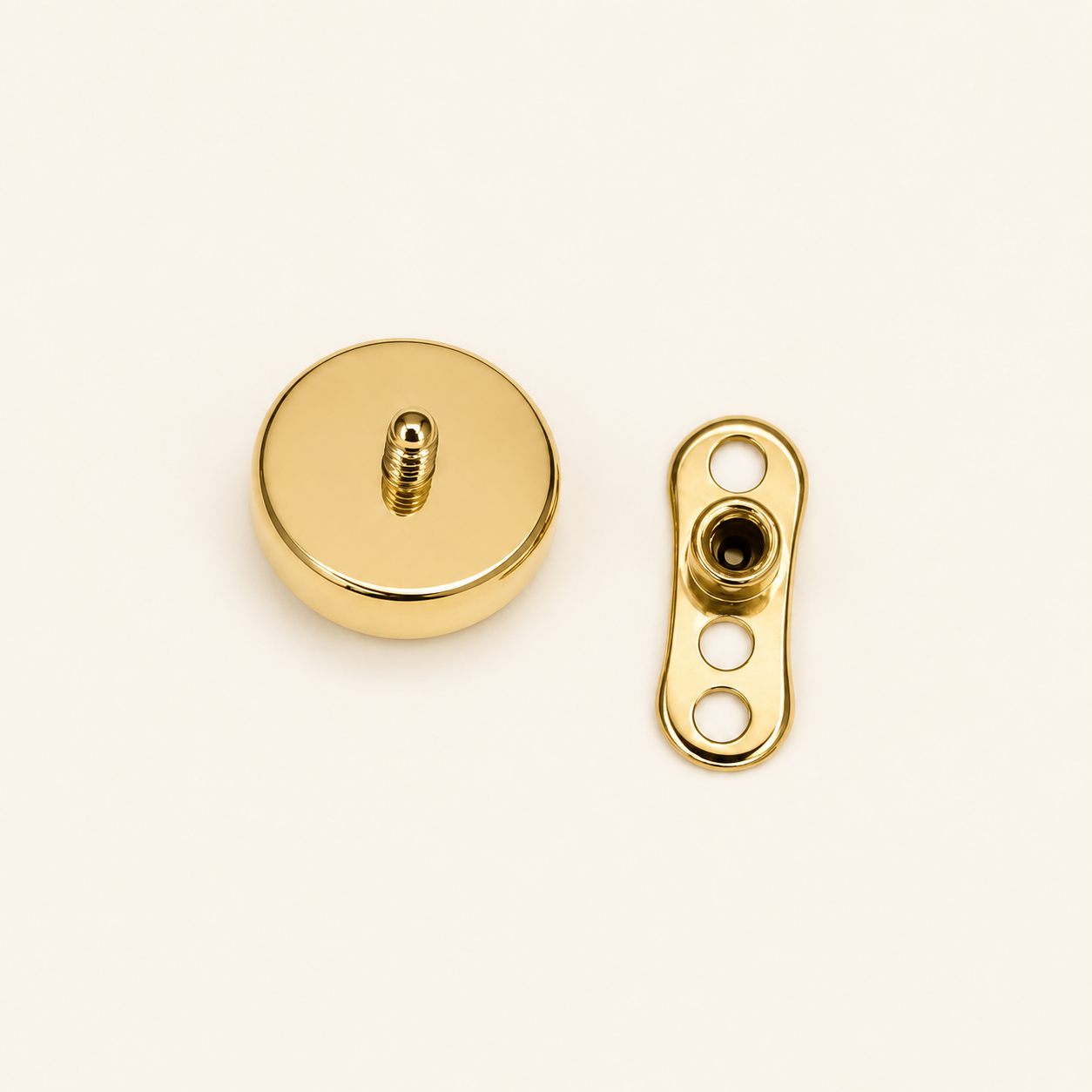 Gold Titanium CZ Microdermal Anchor