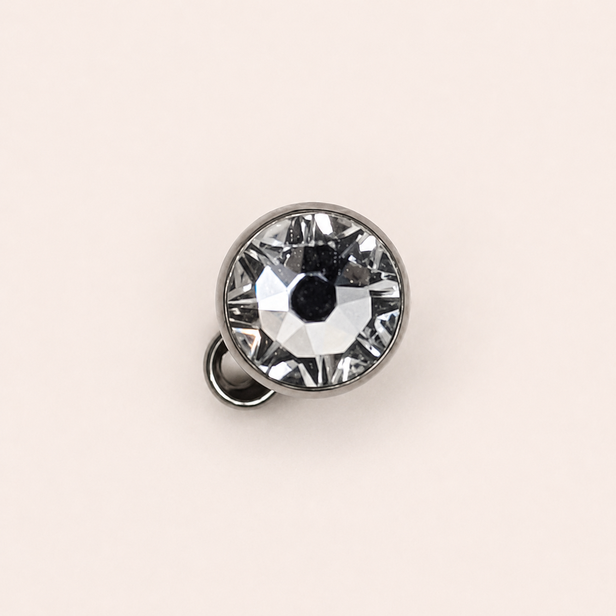 Silver Titanium CZ Microdermal Anchor