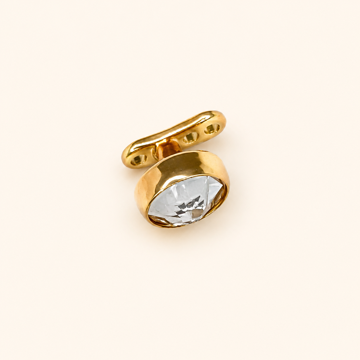 Gold Titanium CZ Microdermal Anchor