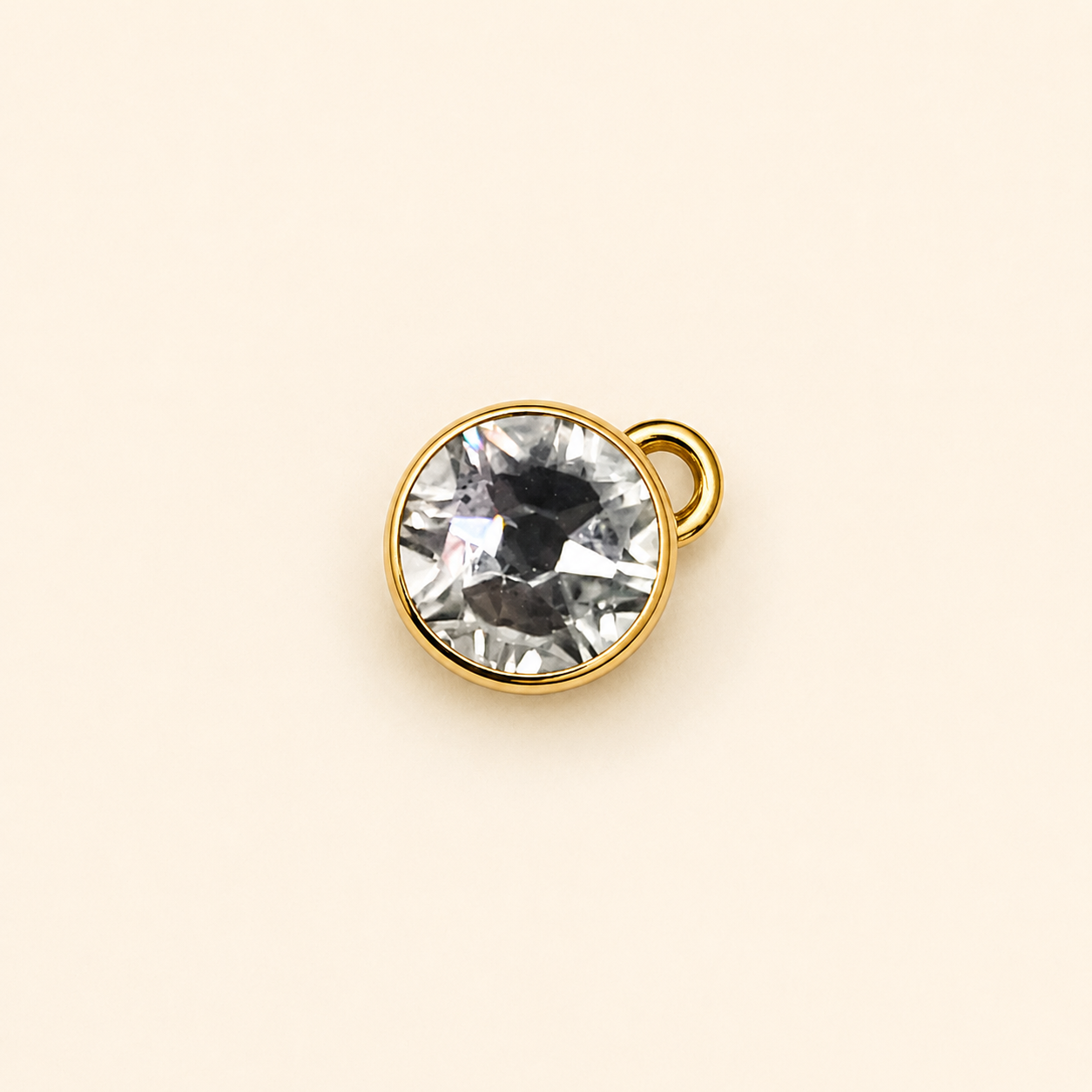 Gold Titanium CZ Microdermal Anchor