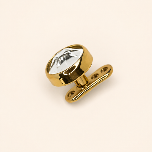 Gold Titanium CZ Microdermal Anchor